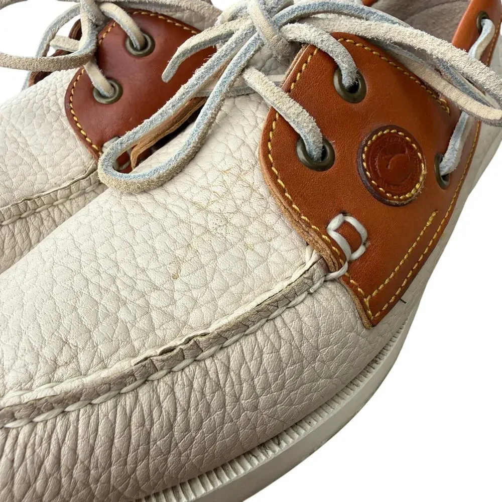 Vintage‎ Dooney & Bourke Regatta Boat Shoes Brown Tan Leather Women's - 8.5